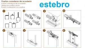 herrajes puertas acordeon